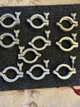 2 Vne Corp. Heavy Duty Stainless Sanitary Clamp Lot Of 10. Fixed Price $45.00.