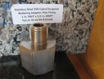 Part #: SS-16-RA-8, Cajon/swagelok, Reducing Adapter, Fnpt X 1/2 Mnpt. Fixed Price $8.73.