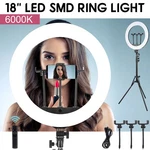 18" Led Smd Ring Light Kit With Stand Dimmable 6500K For Makeup Phone Camera. Fixed Price $54.80.