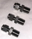 Parker- Swagelok Style SS-300-1-4 Sst 3/16" Tube Od, 1/4" Male Npt (3EA). Fixed Price $26.00.