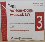 Pdi S41125 Povidone-iodine Swabstick (3'S) Sterile, Qty: 75 Per Box. Fixed Price $14.99.