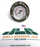 Swagelok, Dry 0-1000-PSI Gauge, Panel Mount, 2" Face 1/4" Mnpt Cbm Surplus. Fixed Price $94.00.