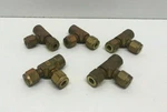 Lot Of 5 New! Parker 1/4" Tube Od X 1/8" Npt Brass Female Run Tees 4FRT2N-B. Fixed Price $29.95.