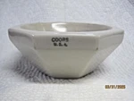 Vtg Coors Octagonal Alumina Aluminum Oxide 3.5 Inch Mortar & Pestle Grinding. Fixed Price $76.00.