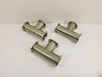 (lot Of 3) Kurt Lesker QF40-150-T NW/KF40 Flanged Tee Fittings. Fixed Price $225.00.