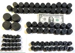 80 Mixed Lot Rubber Laboratory Stoppers Solid, 1-HOLE, #3+ 1/2 -1. Fixed Price $40.00.