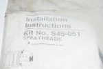 New Bradley S45-051 Installation Instruction Kit Sprayheads. Fixed Price $27.98.