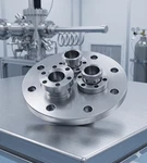 Mdc QF450-3-133 Cluster Flange 304SS 4.5"CF-3X1.33"CF Conflat. Fixed Price $395.00.