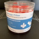 100PCS Ptfe Membrane Syringe Filters 0.22 13MM Hydrophobic Luer Lock Red Disc. Fixed Price $14.99.