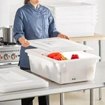 Vigor 26" 18" 9" White Polyethylene Food Storage Box With Lid - 6/PACK. Fixed Price $160.99.