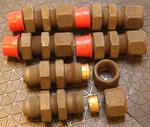 (qty 2) Parker 12 XHBU2-S Jic 37 Bulkhead Union Assembly Adapter Nos. Fixed Price $36.00.