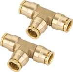 1/2" Quick Push To Connect Fittings Brass Union Tee Shaped Joint Dot Approved.... Fixed Price $25.40.