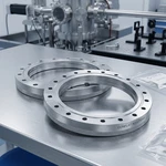Mdc Huntington 8 Inch Conflat Flange 6" Tube Bore 20 Tapped Holes High Vacuum. Fixed Price $95.00.