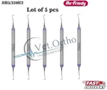 5X Hu-friedy SH5/339E2 Double End Dental Sickle Scaler #9 Everedge Handle. Fixed Price $95.00.