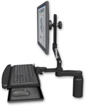 Icw Ultra 510 Lcd Desk Mount With 5" Riser, Bent Keyboard Tray, And 6" Arm. Fixed Price $814.19.
