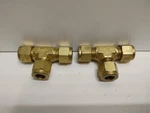Lot Of 2 New No Box! Swagelok 3/8" Tube Od Brass Union Tees B-600-3. Fixed Price $12.71.