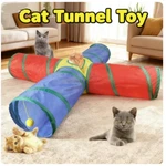 Foldable Cat Play Tunnel Toy, Multicolor Tube For Kittens & Puppies Nest. Fixed Price $17.36.
