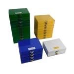 (lot Of 23) Electron Microscopy Sciences 71470 100 Cap. Slide Boxes Colors. Fixed Price $71.29.