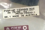 Argu Diaphragm Valve 10C150PSI Pvdf Hp D75 Tee W/ 1/2" 1" O. Fixed Price $62.99.