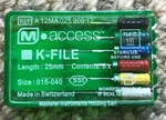 Dentsply Maillefer K-file Endodontic Dental Files 015-040 25MM. Fixed Price $15.80.