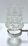 Chemglass 1000ML Reaction Vessel, Cylindrical, Jacketed With 4 Neck Lid. Fixed Price $559.00.