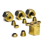 Swagelok 200-S Nut, Front & Back Ferrules Brass 1/8" Tube Supelco 22014 Sets. Fixed Price $49.00.