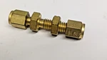 New Parker Brass Bulkhead Union, 1/8" X Cpi Tube, 2-2 Wbz-b. Fixed Price $16.99.