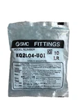 Smc Elbow Threaded-to-tube Adapter,uni 1/8 Male, Push In 4MM/KQ2L04-U01/PK Of 10. Fixed Price $37.20.