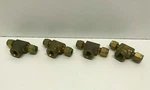 Lot Of (4) New Old Stock! Parker 1/4" Brass Female Branch Tees 4FBT4N-B. Fixed Price $51.95.
