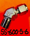 SS-600-5-6 Swagelok Sst 45 Degree Elbow, 3/8" Tube X Mpt New Free Shipping. Fixed Price $18.51.