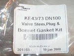 Spirax Sarco 3018584 Valve Stem/plug & Gasket Kit DN100. Fixed Price $488.00.