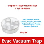 Dental Dispos-a-trap Model 5503 Evacuation Traps Belmont, Biotec, Chayes, 144/BX. Fixed Price $39.95.