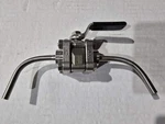 Swagelok Stainless Steel Ball Valve Bent Down 3" 0.25" O.d. Tube Extensions L9. Fixed Price $57.85.