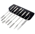 8X Stainless Steel Lab Sampling Spoon Mixing Spatula Micro Scoop Tweezer W/ Case. Fixed Price $29.99.