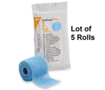 5 Pack, 3M Scotchcast Plus Tape 2" X 12 Foot Casting Light Blue 82002L. Fixed Price $29.99.