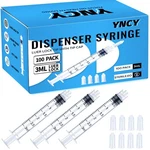 100 Pack 3ML Syringes Luer Lock Cap, 3CC Without Needle,. Fixed Price $20.08.
