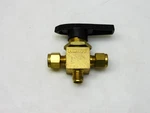 Swagelok Whitney B-43XS4 Brass 3-WAY Ball Valve 1/4" Tube Missing Fitting. Fixed Price $29.25.
