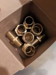 Lot Of 7 Parker Hose Fittings, Brass 125HBL-16-16. Fixed Price $59.00.