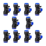 Metaland 1/4" Od Push To Connect Tee Fitting 3 Way Shape Quick Lock Ad.... Fixed Price $15.45.