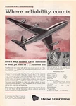 Dow Corning Silastic Silicone Rubber Seals Used Aeronautics Vtg Print Ad. Fixed Price $19.95.