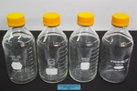 Glass Bottle Vwr, Kimax, Pyrex, Schott 1000ML Screw Cap Round Lot Of 20 (9433)K. Fixed Price $412.77.