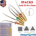 5PK Endodontica Gold X3-PGAS Files Dental Limas Rotary Root Canal Niti. Fixed Price $69.95.
