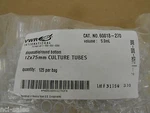 Vwr #60818-270 Disposable Round Bottom 5.0ML 12X75MM Culture Tubes 125/PK. Fixed Price $14.99.