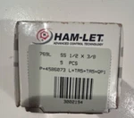 Ham-let 769L 1/2X3/8 Stainless Elbow Factory 5PACK. Fixed Price $70.00.