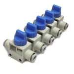 (5) Smc VHK3-06F-06F Finger Valves Blue Rotary Knob Industrial Air Cylinders. Fixed Price $48.99.