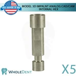 5X 3D Analog Cad/cam Abutment Model Lab Dental Int Hex Platform Instrument. Fixed Price $93.00.