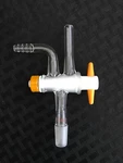 Kontes Glass 14/20 3-WAY Flow Control Adapter W/ Diagonal 4MM Ptfe Stpck 5-3/8". Fixed Price $34.49.