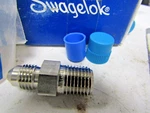 New Swagelok SS-4-AN-1-4 Stainless Steel Adapter 7/16-20" Male Jic X 1/4" Mnpt. Fixed Price $20.00.