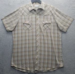 Wrangler Wrancher Western Shirt Mens Xlt Multi Plaid Collared Pearl Snap MTW1240. Fixed Price $17.49.