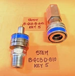 B-QC8-D-810 And B-QC8-B-810 Swagelok Brass Set, 1/2" Pt, Key 5 (blue),. Fixed Price $49.77.
